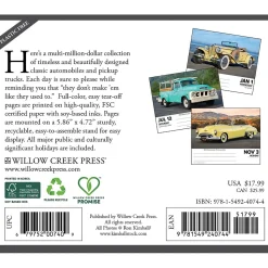 2025 Willow Creek Classic Cars & Trucks 6" x 5.5" Day-to-Day Calendar, Multicolor (40744)
