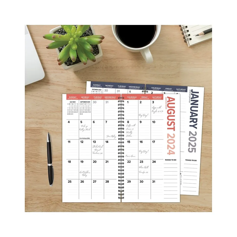 2024-2025 Willow Creek Fresh Floral 3.5" x 6.5" Academic Weekly & Monthly Planner, Paper Cover, Multicolor (47699)