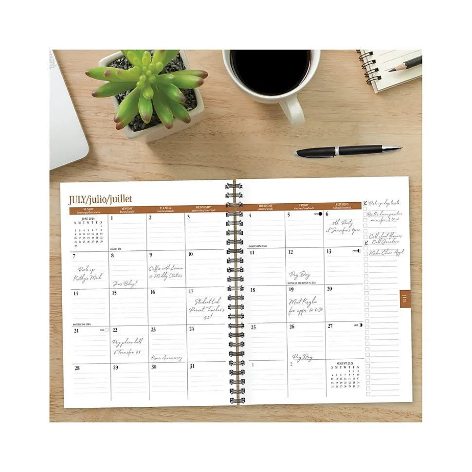 2024-2025 Willow Creek Good Vibes 6.5" x 8.5" Academic Weekly & Monthly Planner, Softcover, Multicolor (46241)