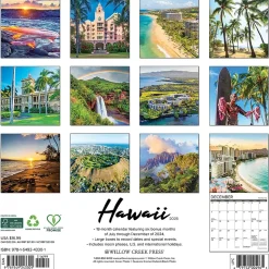 2025 Willow Creek Hawaii 12" x 12" Monthly Wall Calendar (43301)