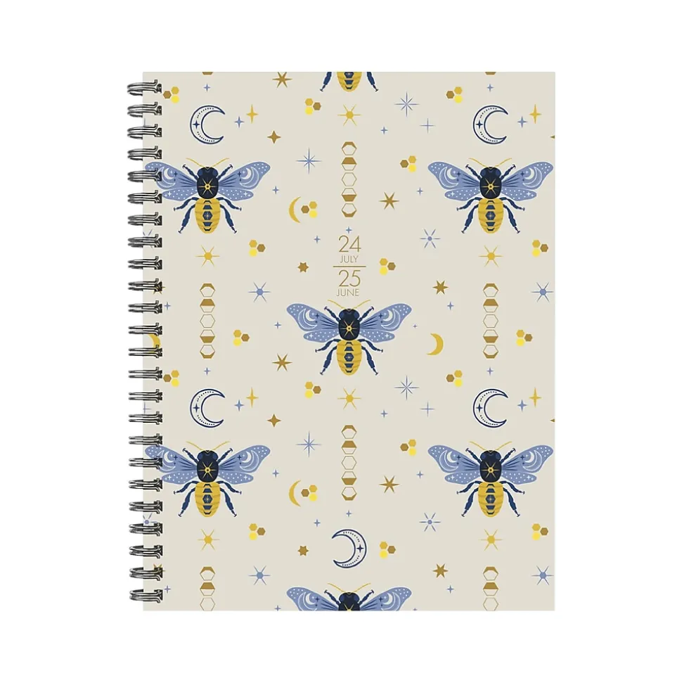 2024-2025 Willow Creek Honeybee 6.5" x 8.5" Academic Weekly & Monthly Planner, Paper Cover, Multicolor (47446)