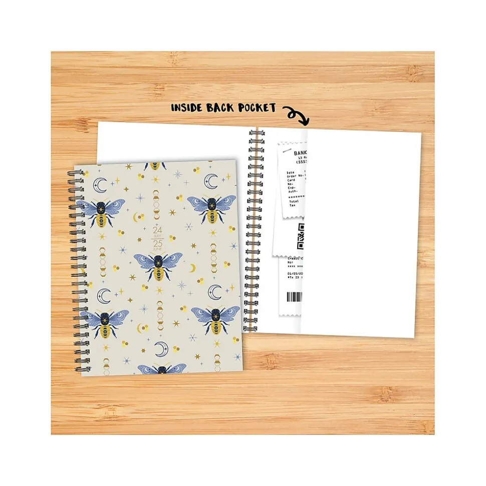 2024-2025 Willow Creek Honeybee 6.5" x 8.5" Academic Weekly & Monthly Planner, Paper Cover, Multicolor (47446)