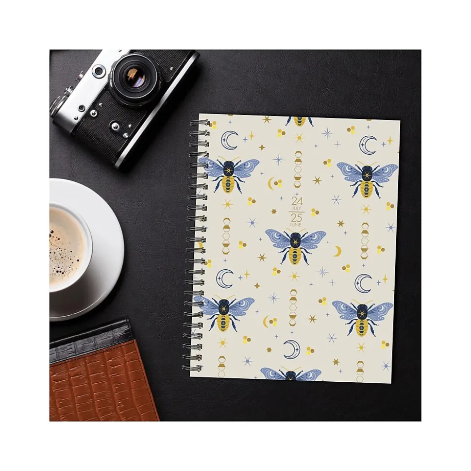 2024-2025 Willow Creek Honeybee 6.5" x 8.5" Academic Weekly & Monthly Planner, Paper Cover, Multicolor (47446)