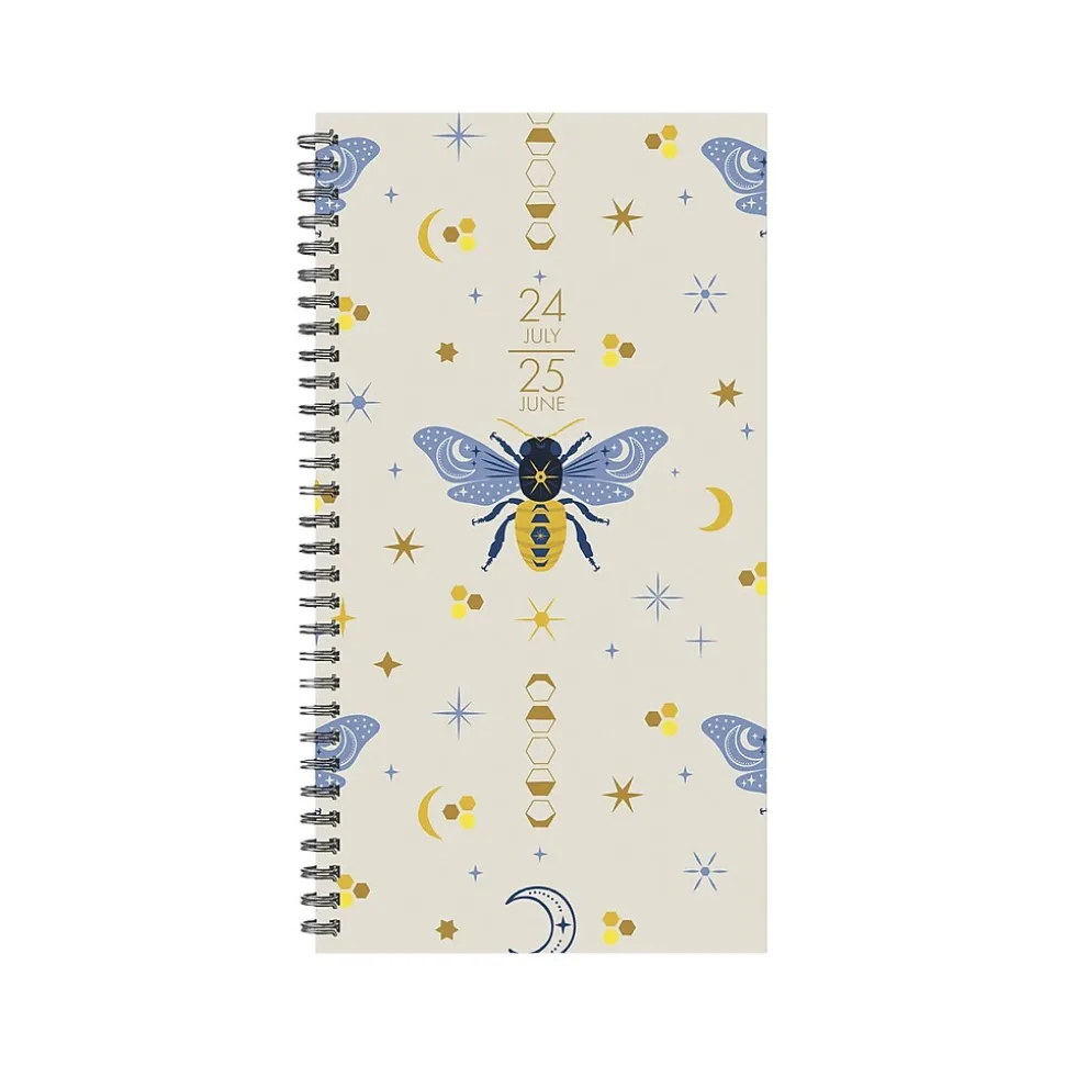 2024-2025 Willow Creek Honeybee 3.5" x 6.5" Academic Weekly & Monthly Planner, Paper Cover, Multicolor (47705)