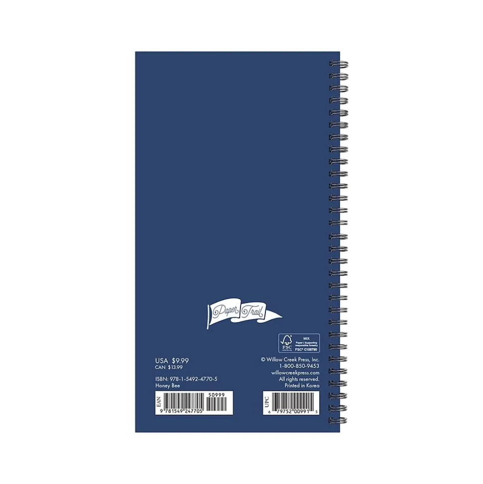 2024-2025 Willow Creek Honeybee 3.5" x 6.5" Academic Weekly & Monthly Planner, Paper Cover, Multicolor (47705)