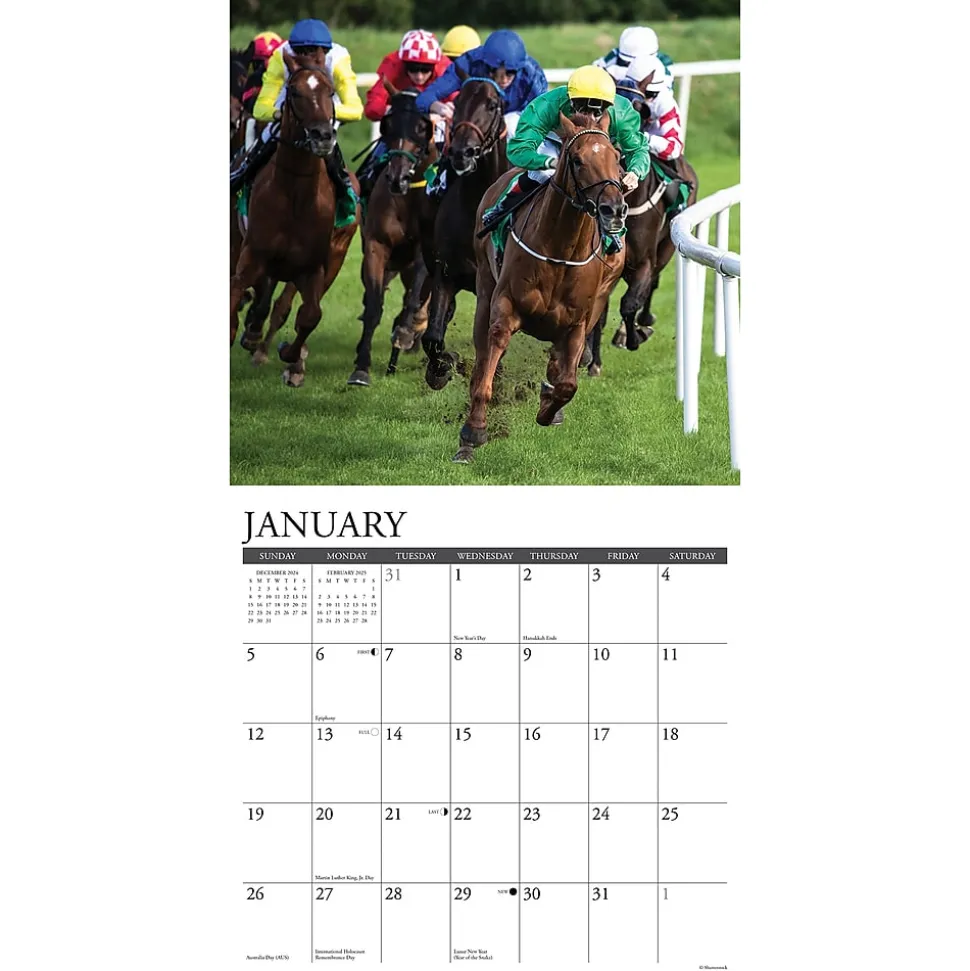 2025 Willow Creek Horse Racing 12" x 12" Monthly Wall Calendar (43363)