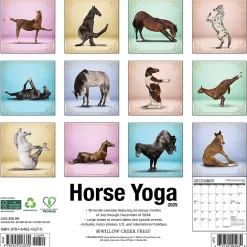 2025 Willow Creek Horse Yoga 12" x 12" Monthly Wall Calendar (43370)