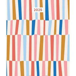 2025 Willow Creek Modern Stripe 5" x 9.5" Monthly Planner, Multicolored (48597)