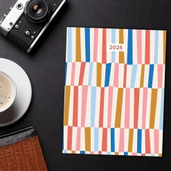 2025 Willow Creek Modern Stripe 5" x 9.5" Monthly Planner, Multicolored (48597)