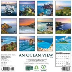 2025 Willow Creek Ocean View 7" x 7" Monthly Wall Calendar (45893)