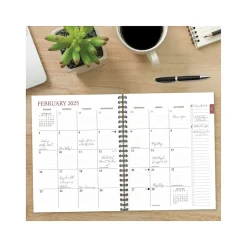 2024-2025 Willow Creek Perfect Peony 8.5" x 11" Academic Weekly & Monthly Planner, Beige/Green (47590)
