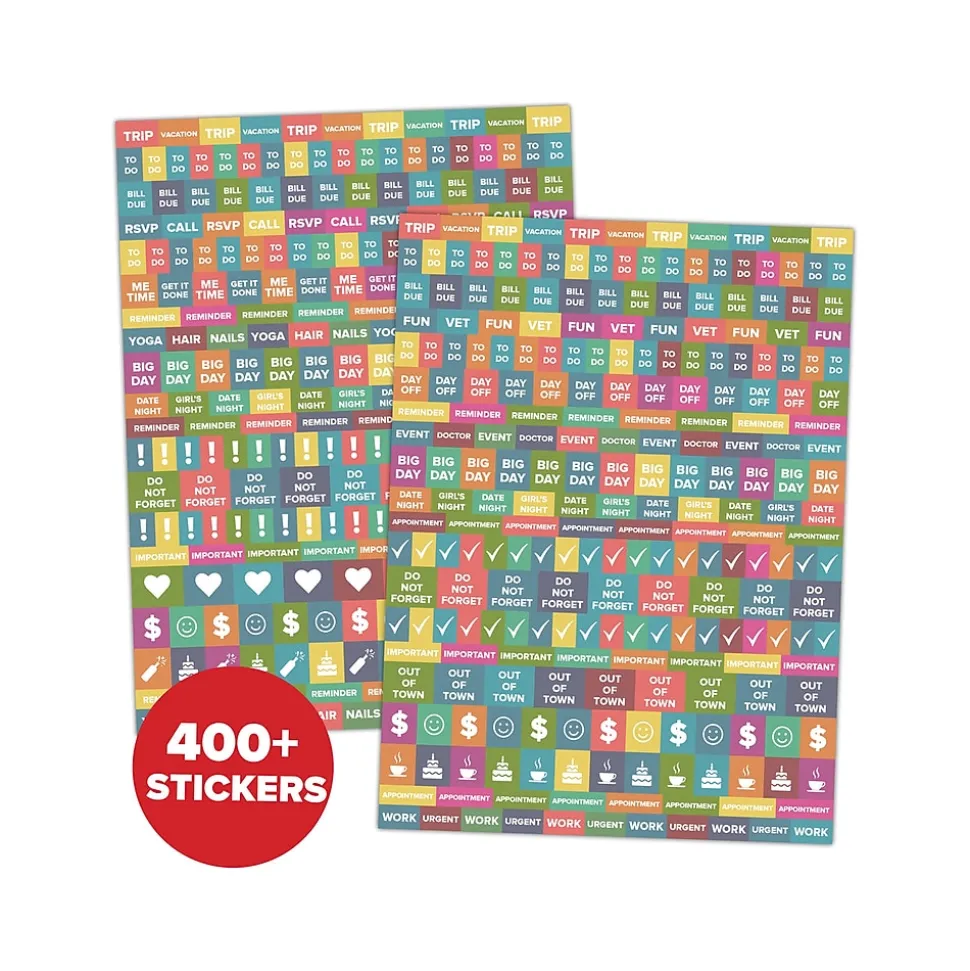 2024-2025 Willow Creek Plum Abstract 8.5" x 11" Academic Weekly & Monthly Planner, Paper Cover, Multicolor (47606)