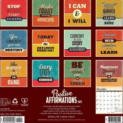 2025 Willow Creek Positive Affirmations 12" x 12" Monthly Wall Calendar (46296)