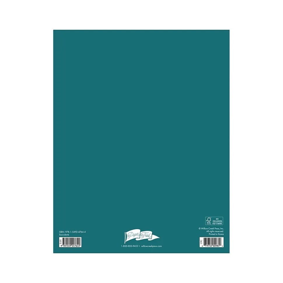 2024-2025 Willow Creek Succulents 7.5" x 9.5" Academic Monthly Planner, Paper Cover, Multicolor (47644)