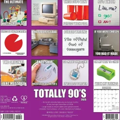 2025 Willow Creek Totally 90s 12" x 12" Monthly Wall Calendar (45138)
