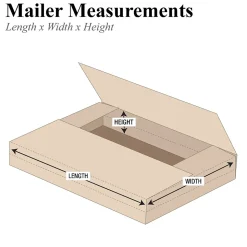 11" x 8 1/2" x 3" Easy-Fold Mailers, 50/Bundle (M1183BFK)