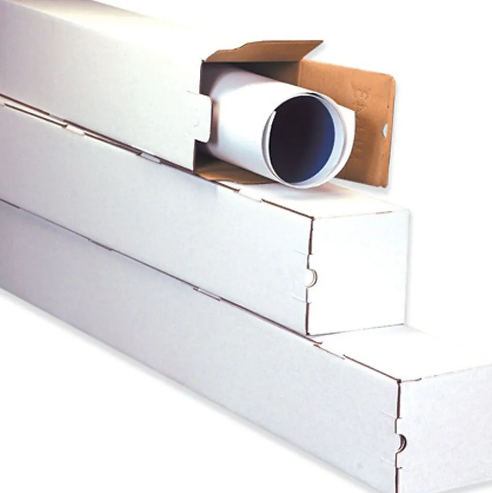 3 x 25 Corrugated Standard Mailing Tube, White, 25/Bundle (M3325)
