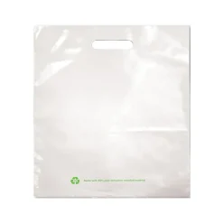15" x 19" Gusseted Poly Bags, 2.25 Mil, White, 500/Carton (6730)