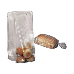7.25" x 13.125" Gusseted Poly Bags, 1 Mil, Clear, 1000/Carton (8020)