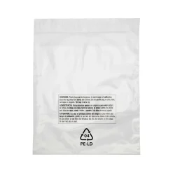 8" x 10" Lip & Tape Reclosable Suffocation Warning Poly Bags, 1.5 Mil, Clear, 1000/Carton (16210)