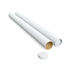 3" x 36" Mailing Tube with Caps, White, 12/Carton (ST55306)