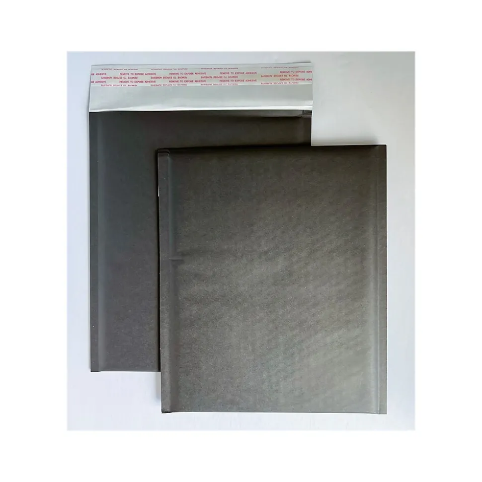 8.5" x 11" Self-Sealing Bubble Mailer, Black, Dozen (245156)