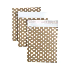 8.5" x 11" Self-Sealing Padded Bubble Mailer, White/Brown, 3/Pack (246455)
