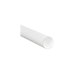 3 X 6 WHT MAILING TUBES W/ CAP, 24/Ct