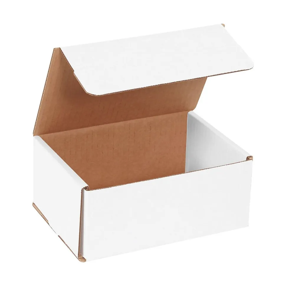 7" x 5" x 3", Corrugated Mailers, White, 50/Bundle (M753)