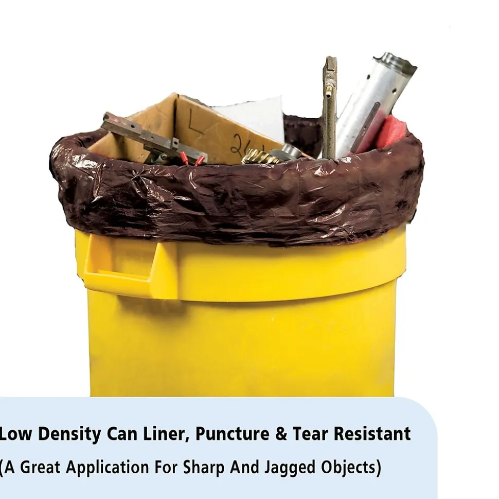 AbilityOne Envision LLDPE 55-60 Gallon Industrial Trash Bag, 38" x 58", Low Density, 1 mil, Clear, 100 Bags/Box (8105015171371)