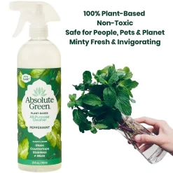 Absolute Green Natural All-Purpose Cleaner, Peppermint Scent, 25 Fl Oz., 6/Carton (AG14-ST-6)
