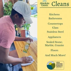 Absolute Green Natural Multipurpose Cleaner, Lemon, 2/Pack (LEMALL-2PK)