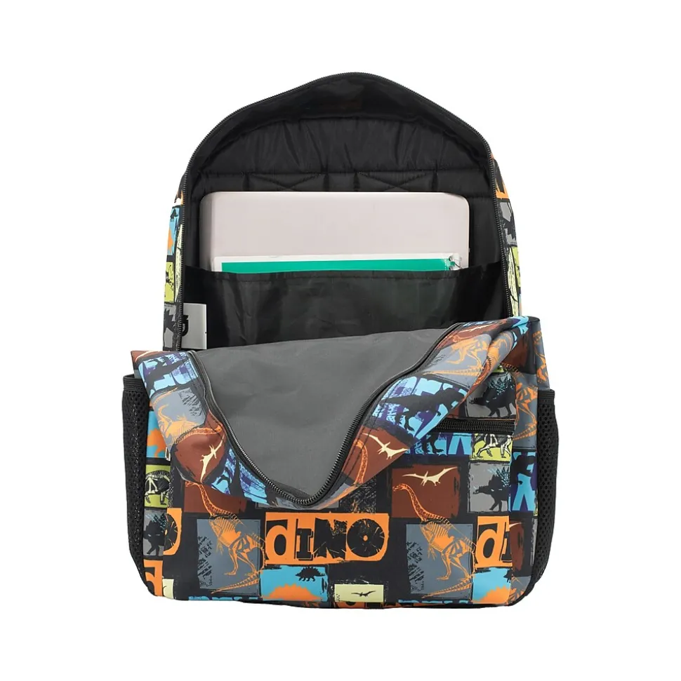 Accessory Innovations Kids' Boy's Life Dino Laptop Backpack, Medium, Multicolor (B24GC58197-ST)