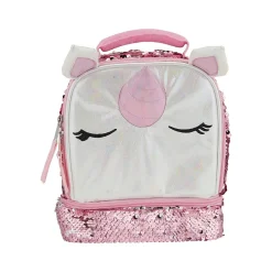 Accessory Innovations Lunch Bag, White/Pink/Silver (B21GC49616-ST)