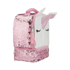 Accessory Innovations Lunch Bag, White/Pink/Silver (B21GC49616-ST)