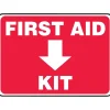 Accuform Safety Sign, FIRST AID KIT, 7" x 10", Aluminum (MFSD506VA)