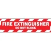 Accuform Slip-Gard FIRE EXTINGUISHER DO NOT BLOCK Border Floor Sign, White/Red, 6"H x 24"W (PSR273)