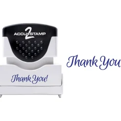 Accu-Stamp 2 Pre-Inked Stamp, "Thank You!", Blue Ink (035630)