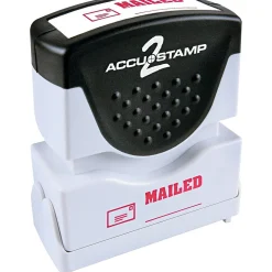 Accu-Stamp Mailed Rectangle, Red Ink, 1 5/8" x 1/2" (COS035586)