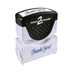 Accu-Stamp Pre-Inked Stamp, "Thank You!", Blue Ink (035672)