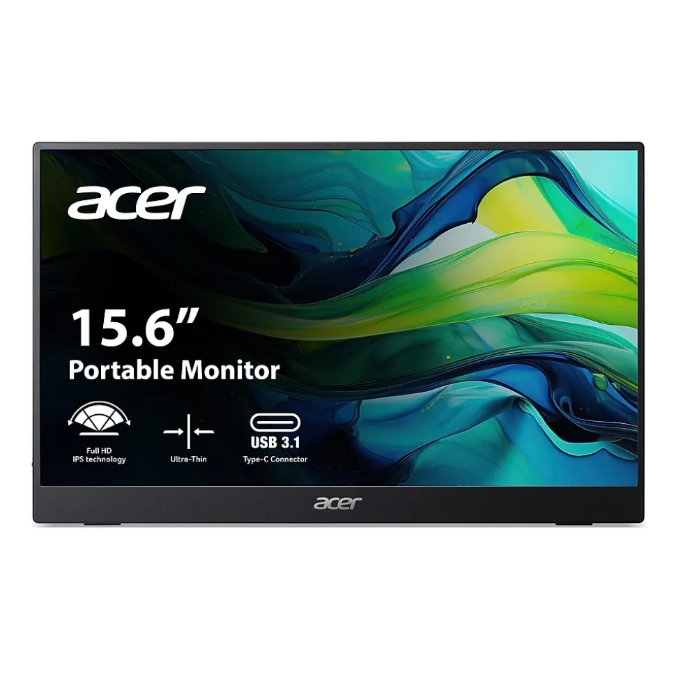 Acer 15.6" FHD 60Hz LED Portable Business Monitor with AMD FreeSync Technology, Black (PM161QBBMIUUX)