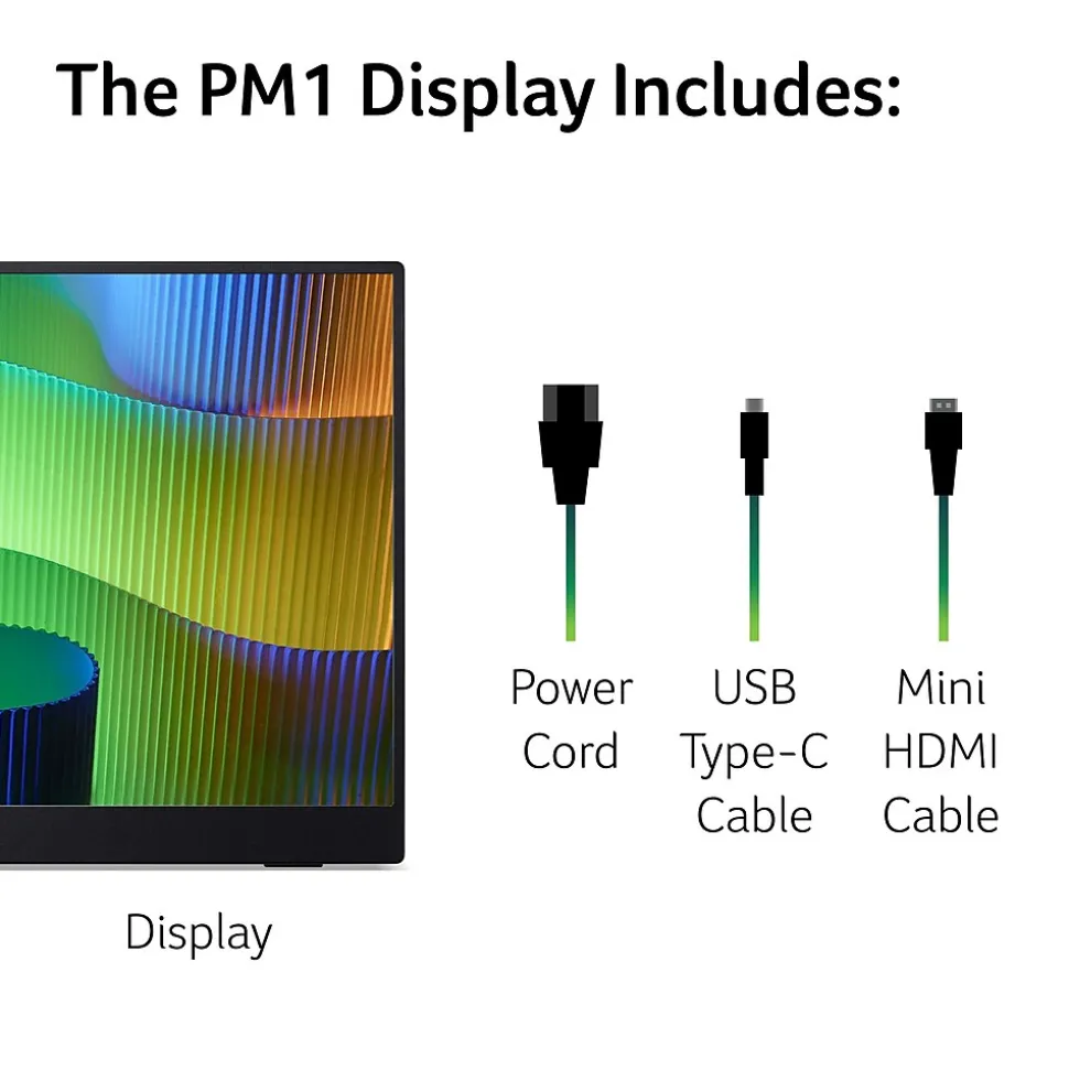 Acer 15.6" FHD 60Hz LED Portable Business Monitor with AMD FreeSync Technology, Black (PM161QBBMIUUX)