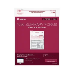 Adams 2024 1096 Summary Tax Form, 10/Pack (STAX1096-24)