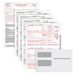Adams 2024 1099-MISC 4-Part Laser/Inkject Tax Forms with Envelopes and software, 100/pack (LMISC5KIT-S)