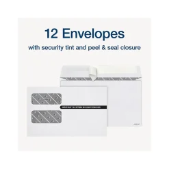 Adams 2024 1099-MISC Tax Form with Self-Seal Envelopes and Adams Tax Forms Helper, 4-Part, 2-Up, Copy A, 1, B, 2, 12/Pack