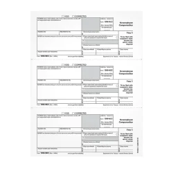 Adams 2024 1099-NEC Copy 1 or 2 Laser/Inkjet Tax Forms, 50 Sheets/Pack (LNECPAY2)