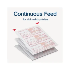 Adams 2024 1099-NEC Tax Form, 4-Part, 3-Up, Copy A, 1, B, 2, 24/Pack (STAX524NEC-24)