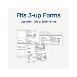 Adams 2024 Self-Seal Security-Tinted Double-Window 1099 Tax Envelope, 8.75