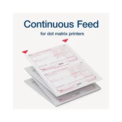 Adams 2024 W-2 Tax Form with W-3 Forms, 6-Part, 2-Up, Copy A, D/1, B, C, 2, 24/Pack (STAX624-24)