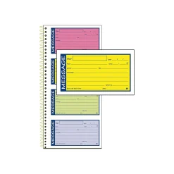 Adams High Impact Phone Message Pad, 5.25" x 11", Wide Ruled, Blue/Yellow/Green/Pink, 50 Sheets/Pad (SC1153RB)